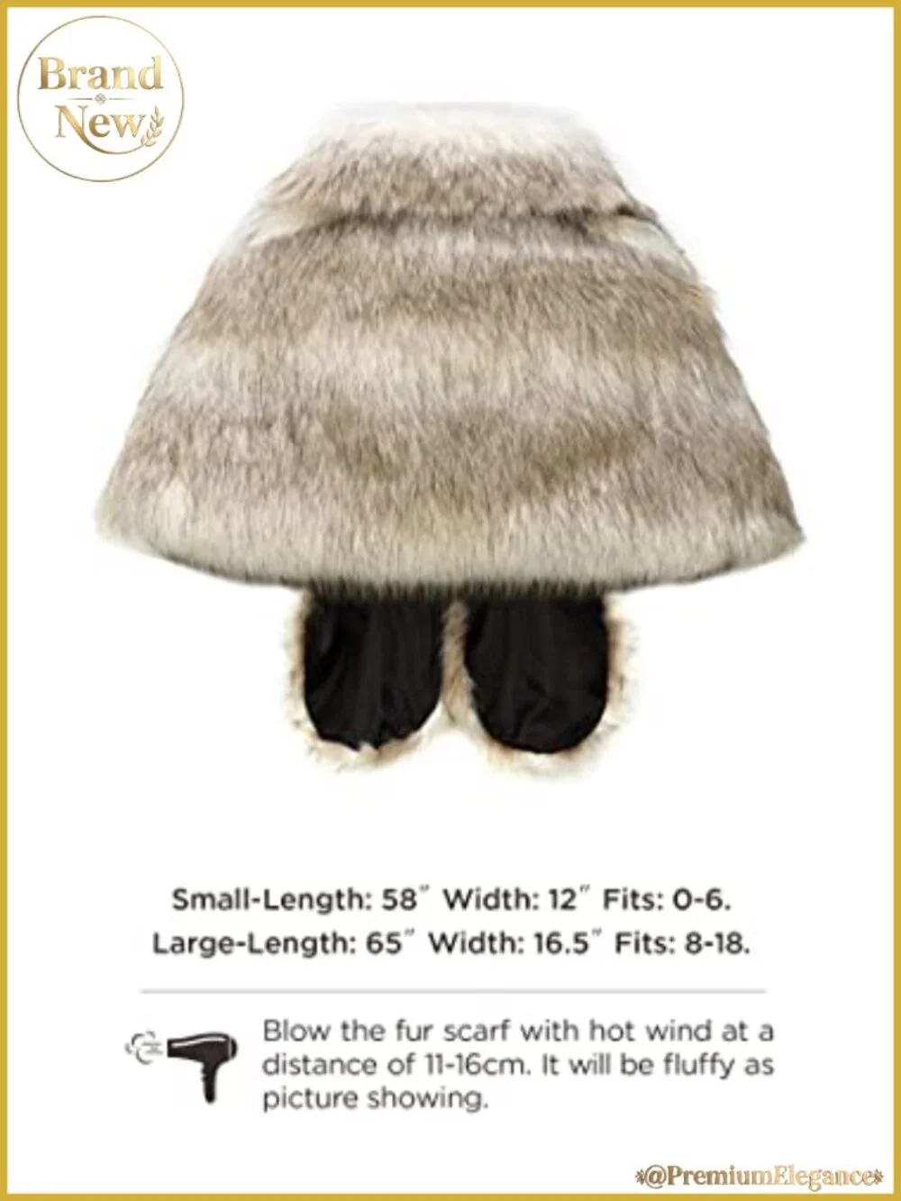 Faux Fur Collar Wrap Scarf Shawl Evening Cape Winter Cover Up